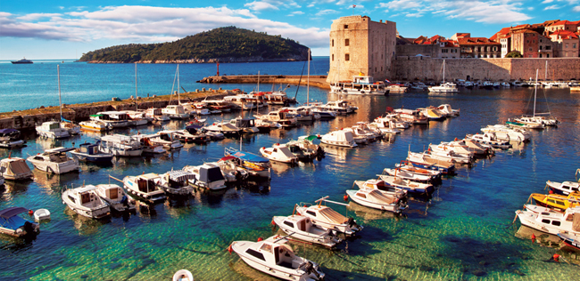 The walled city of Dubrovnik, Croatia.