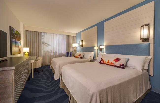 A model room for the soon-to-be Loews Sapphire Falls Resort in Orlando.