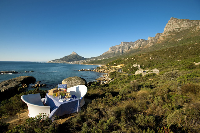 Extraordinary Journeys’ Romantic South Africa Safari includes a seaside picnic for two at the Twelve Apostles Hotel & Spa.