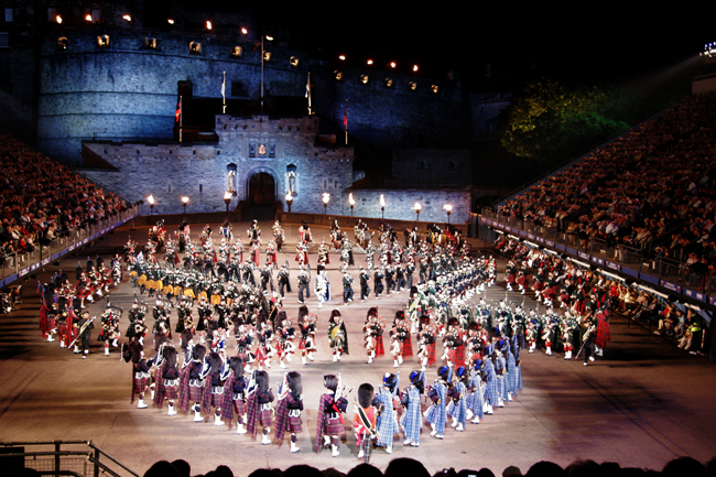 A Military Tattoo performance at Edinburgh Castle. (Photo credit: Insight Vacations)