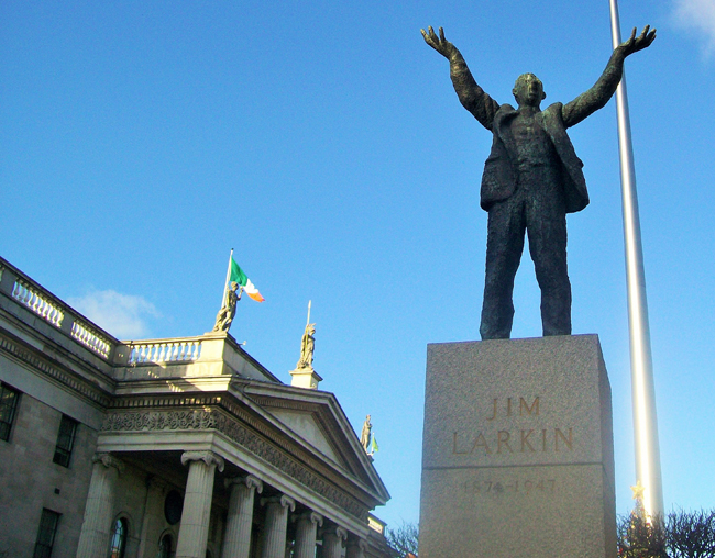 Context Travel’s 1916, The Easter Rising and the Making of Ireland walking tour ends at the General Post Office in Dublin. (Photo credit: Kevin Guyan for Context Travel)