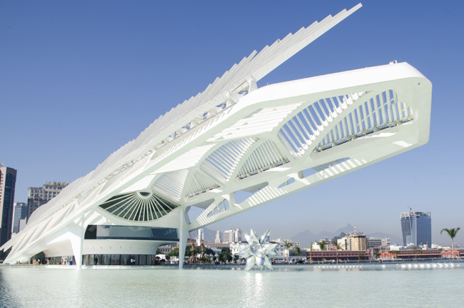 The exterior of the Museu do Amanha (Museum of Tomorrow) in Rio de Janeiro. (Photo credit: Byron Prujansky)