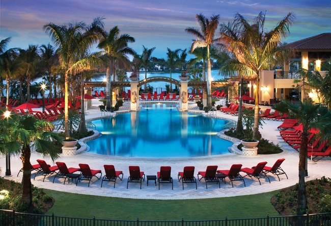 The pool at the PGA National Resort & Spa in Palm Beach Gardens.
