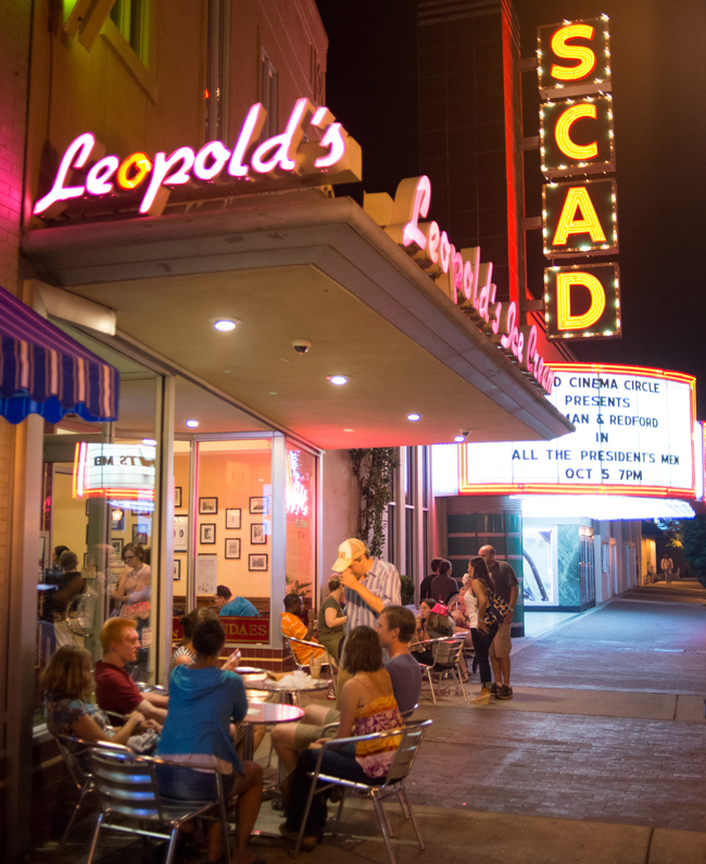 Leopold’s Ice Cream shop in downtown Savannah.