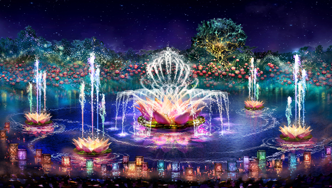 A rendering of the new Rivers of Light waterside show at Disney’s Animal Kingdom in Orlando.Â
