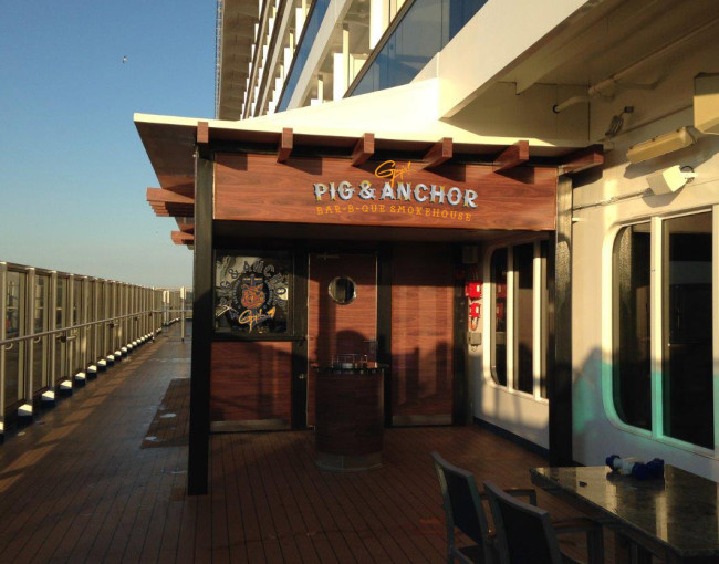 Guy’s Pig & Anchor Bar-B-Que Smokehouse on board the Carnival Magic.