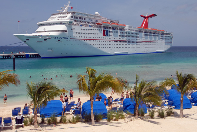 The Carnival Elation in Grand Turk.