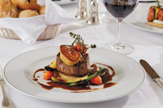 Regent Seven Seas' Beef Tournedos Rossini.