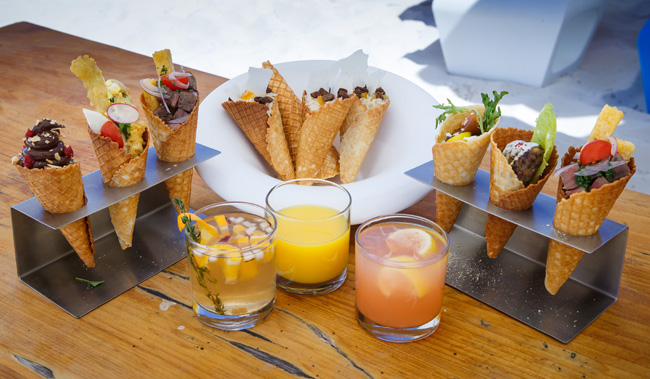 Grace Bay Club's pop-up restaurant Kone serves savory and sweet bites on Grace Bay Beach in Providenciales.  Â