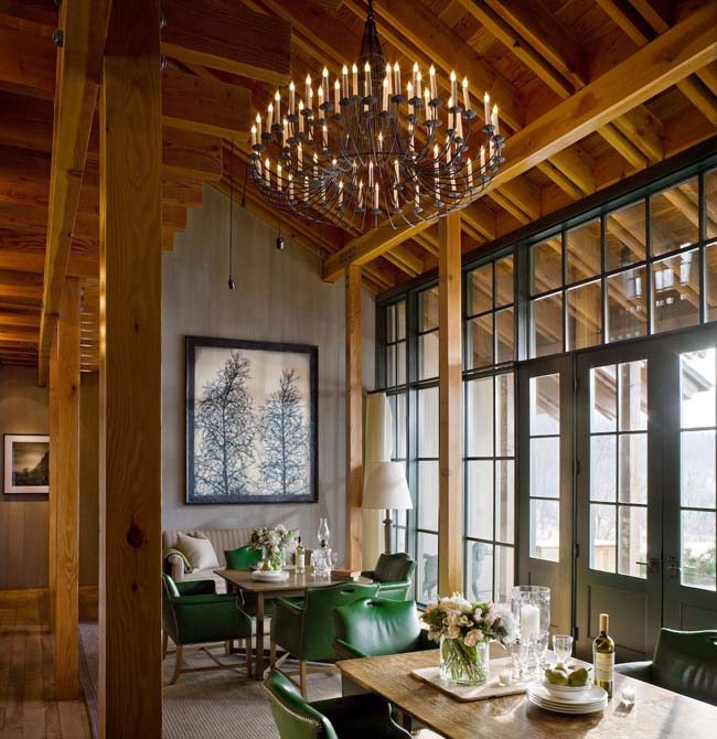 The interior of a Farmhouse at Copper Hill room at Twin Farms in Vermont.