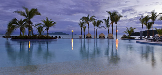 An oceanfront infinity pool at the Westin Playa Bonita in Panama City, Panama.