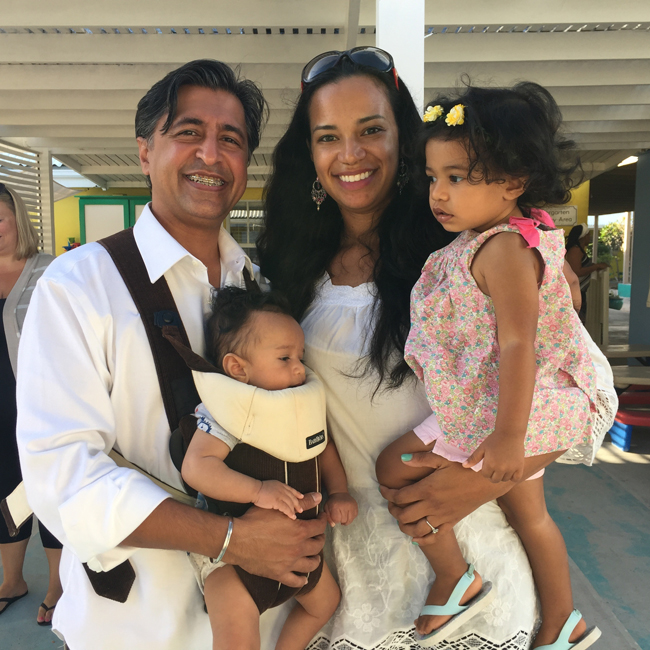 Nikeel with his family.