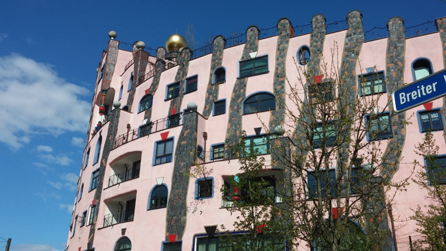The Green Citadel in Magdeburg, Germany.