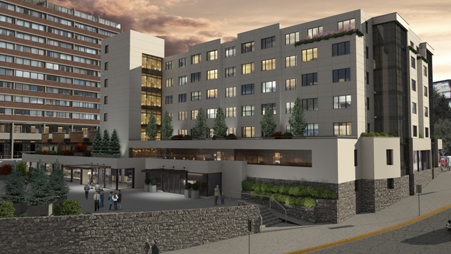 A rendering of the new Hampton by Hilton Bariloche opening in 2018.