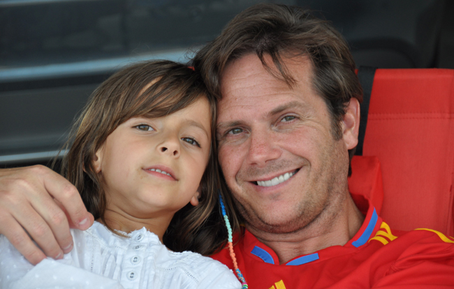 Javier Coll and daughter.