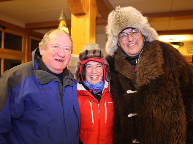 Jennifer with Dayton Duncan and Gerard Baker. Jennifer works with filmmaker Ken Burns, of whom Dayton is a longtime collaborator. Baker is a Mandan-Hidatsa Indian whose pray chant gave Jennifer goosebumps during a trip in Yellowstone.