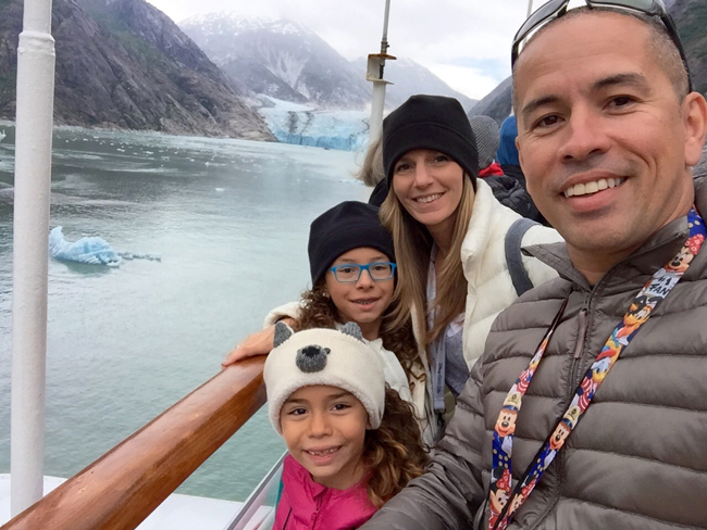 Melissa da Silva and her family on a cruise.