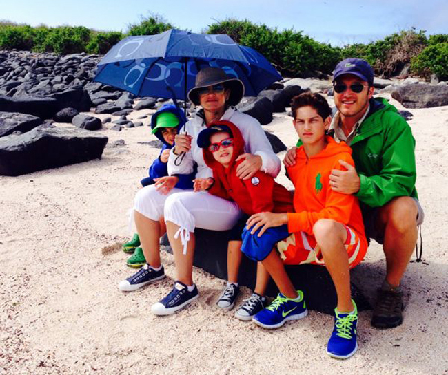 Santiago with his family.
