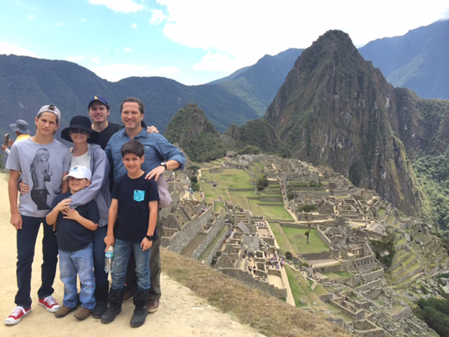 Santiago with his family.