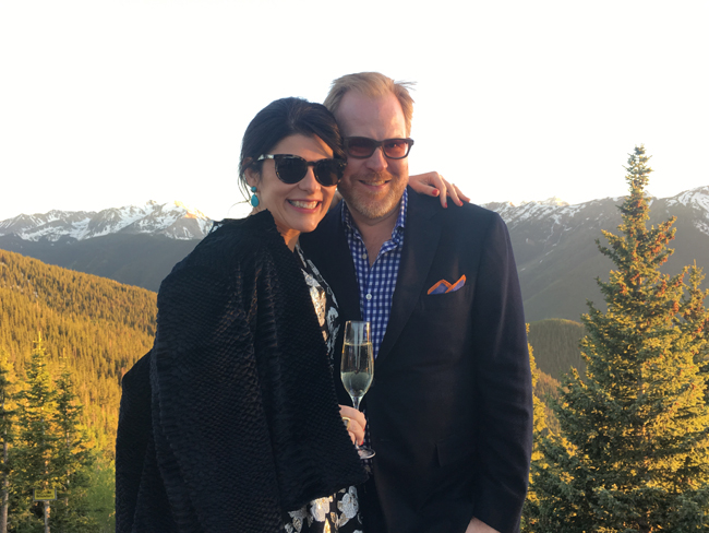 Peter with his wife Nilou Motamed.
