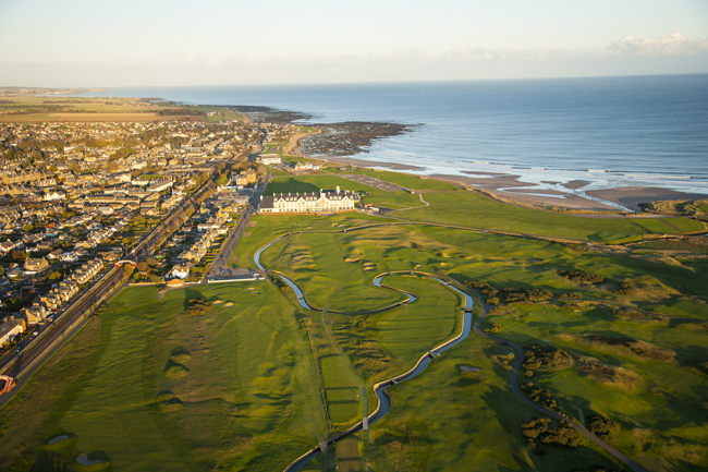 The Waldorf Astoria Golf Experiences program features access to some of the world’s most decorated fairways, including the Carnoustie golf course at the Waldorf Astoria Edinburgh in Scotland (pictured). (Photo credit: Stephen Szurlej)