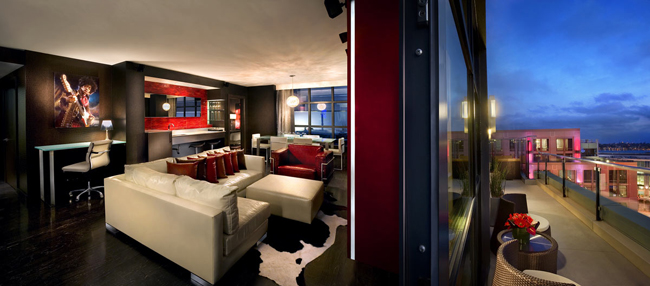 Hard Rock Hotel San Diego's Diamond Rock Star Suite.