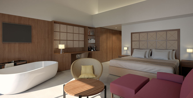 The renovated suites at Excellence Punta Cana will feature a more modern, sleek design.
