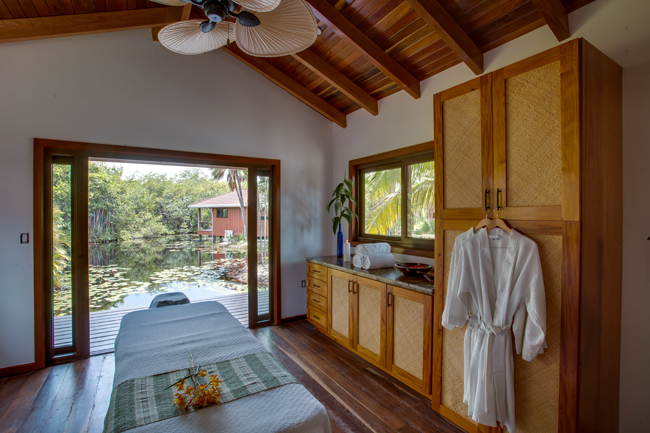 The new Naia Resort and Spa in southern Belize features a 10,000-sq.-ft. spa and wellness complex set amidst a series of lagoons.