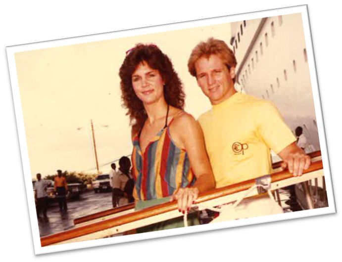 Michelle and her husband Mark on their honeymoon.