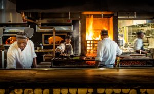The open fire grill at Quinto La Huella.