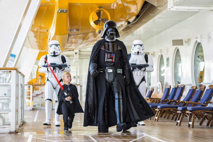 Disney Cruise Line’s popular “Star Wars” Day at Sea will return with 15 special Disney Fantasy sailings next year. Disney Cruise Line’s popular “Star Wars” Day at Sea will return with 15 special Disney Fantasy sailings next year.