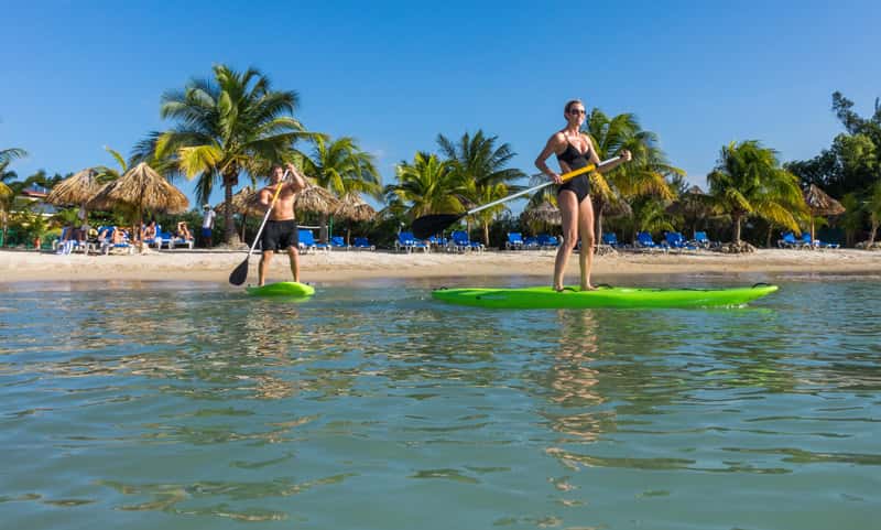 Paddleboarding at Jewel Paradise Cove Beach Resort & Spa.