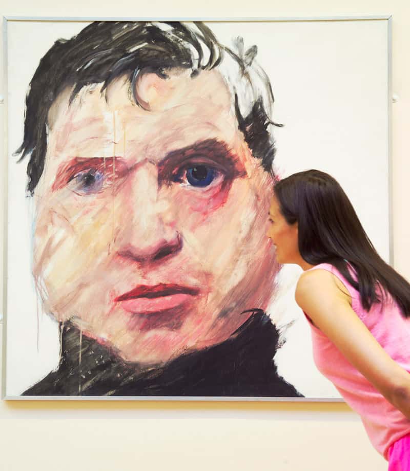 Patricia Yates, director of strategy & communications, VisitBritain, says summer is a great time to visit Liverpool. Pictured: A woman looking at portrait by Sam Walsh in the Walker Art Gallery in Liverpool. (Photo credit: VisitBritain/Pawel Liber)