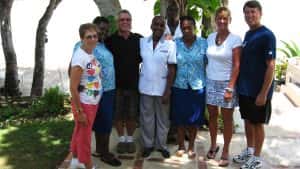 Steve spending time with friends during one of his trips.