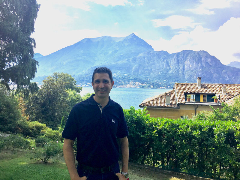 Josh in Lake Como.