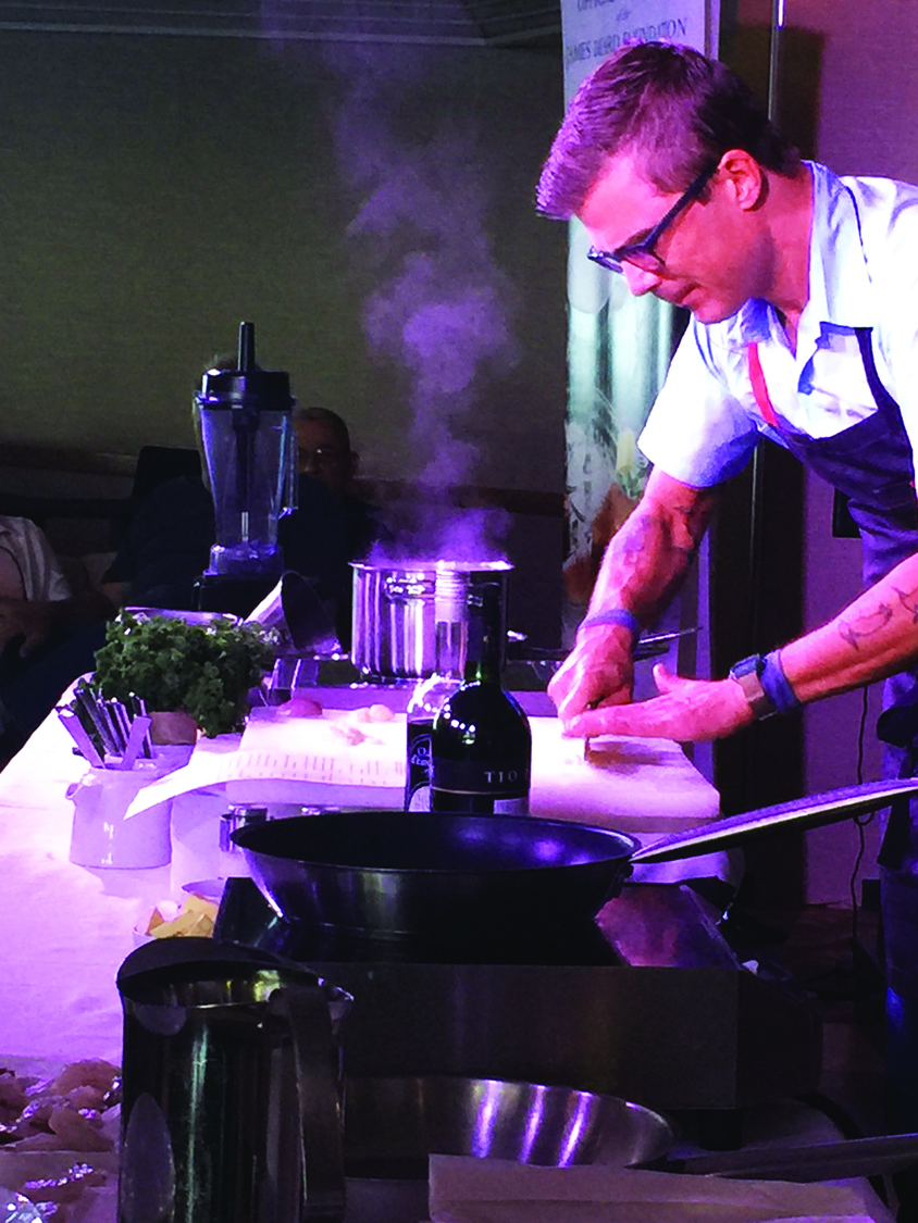 Chef Hugh Acheson on board the Star Legend.