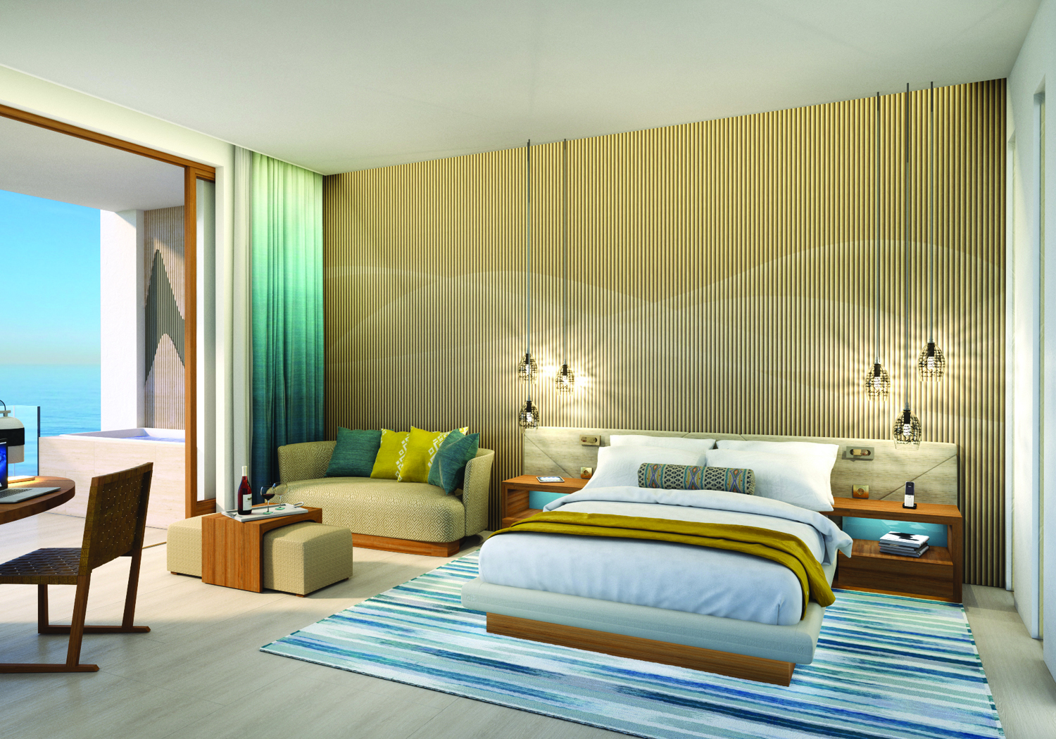Rendering of accommodations at Hard Rock Hotel Los Cabos.
