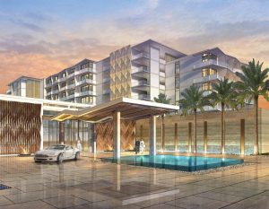 Rendering of the Hilton Cancun, which is expected to open by 2021.