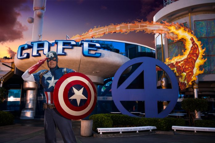 Marvel Character Dinner Captain America is just one of several superheroes that will join guests at the new Marvel Character Dinner at Universal's Islands of Adventure.
