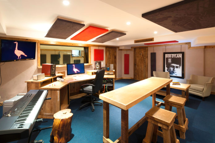 Hotel El Ganzo Inside the Hotel El Ganzo recording studio.