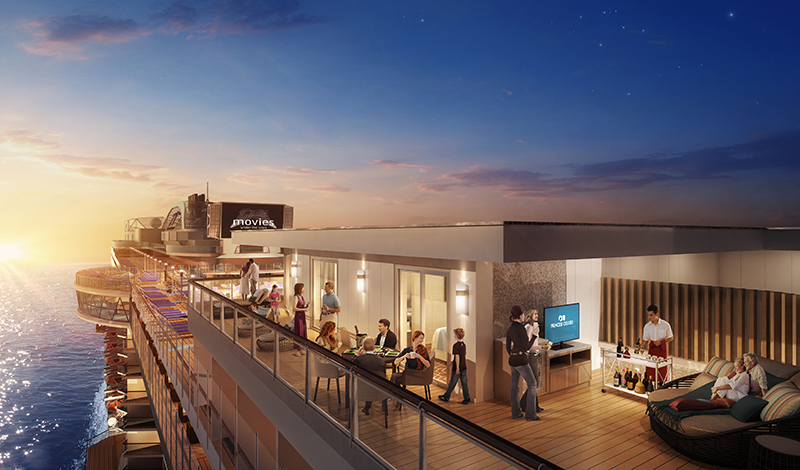 The first released image of the Sky Suites illustrate the central location of these accommodations.