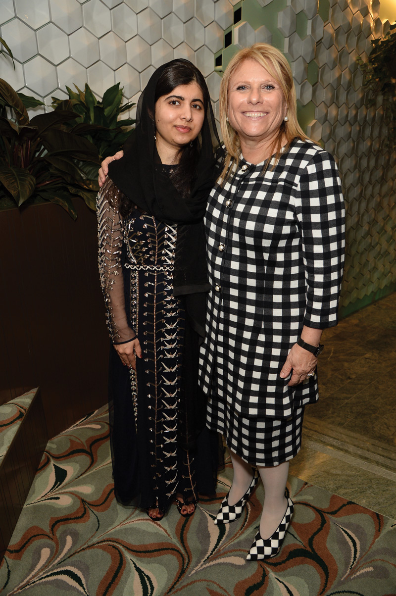 CEO Lisa Lutoff-Perlo with Nobel Peace Prize winner and Celebrity Edge godmother Malala Yousafzai.