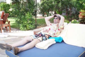 Scott Faust relaxing while on vacation.