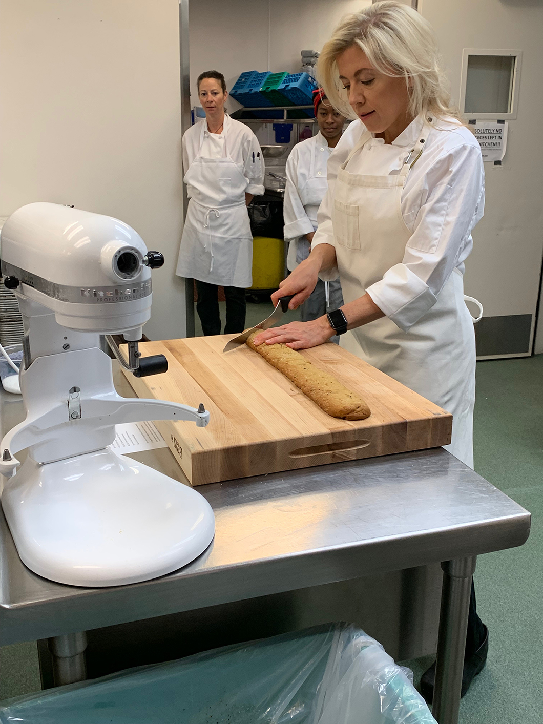 Chef Aleece Alexander making her winning biscotti.